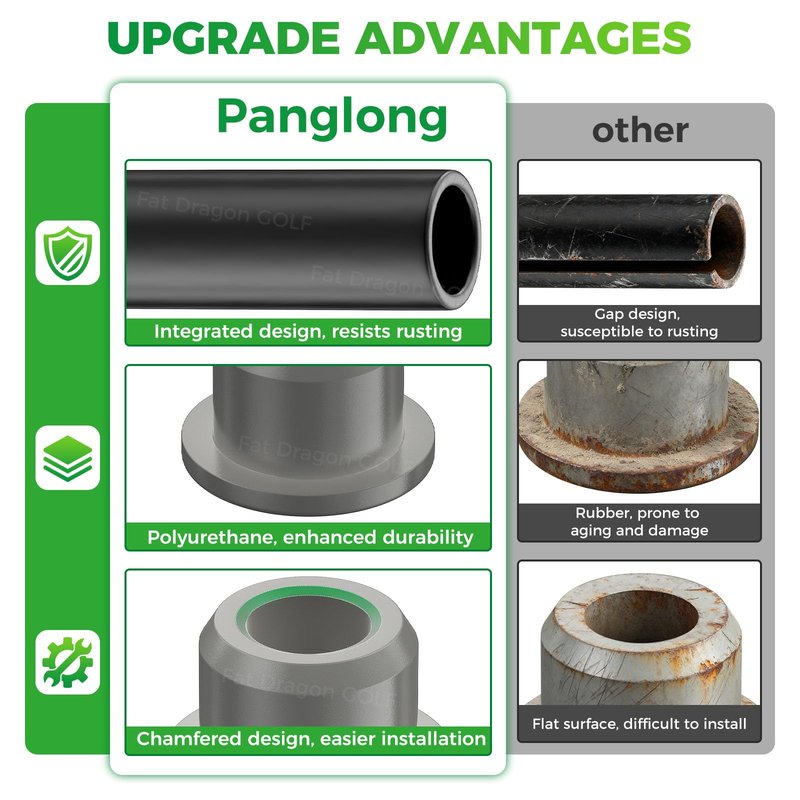 Club Car Front Control Upper A Arm Kit & Bushing and Sleeve Kit, Suitable for 2004-up Precedent and 2018-up Tempo Gas or Electric Golf Cart, OEM# 102287301, 103388501, 102287601, 102287701, 102956201