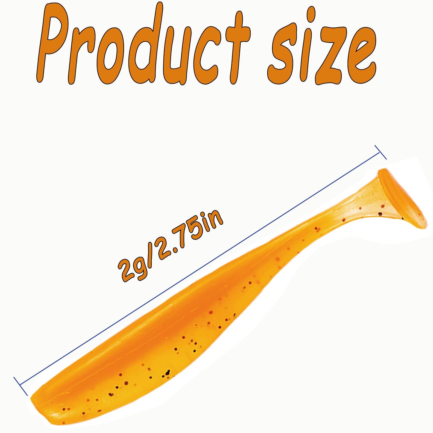 100 Pcs Fishing Soft Bait Swimbaits Lures Soft Plastic Fishing Lures Swim Baits Bass Lures (C)