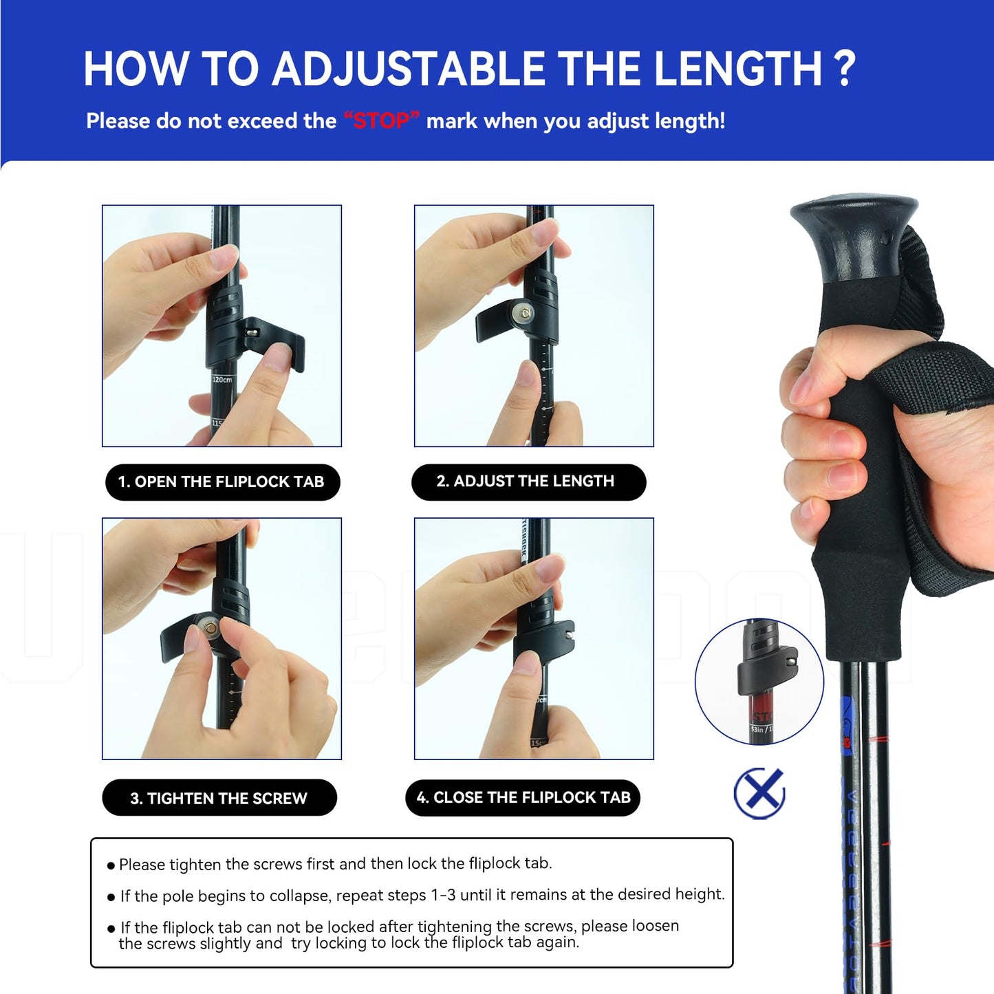 Trekking Poles Collapsible Hiking Poles - 2 Pack Adjustable Aluminum Hiking Sticks, Lightweight Walking Sticks for Women, Men, Seniors, Kids, Walking Poles for Backpacking by Underwood Aggregator