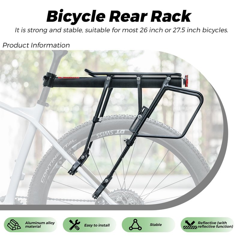 ROCKBROS Rear Bike Rack Quick Release Mountain Bike Rear Rack Aluminum Alloy Bike Cargo Rack