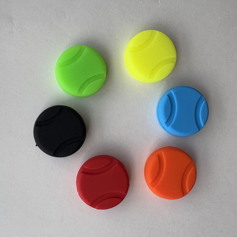 Tennis Vibration Dampener Tennis Accessories,6PCS Tennis Ball Shape Silicone Dampener Shock Absorber Cute/Funny Tennis Supplier