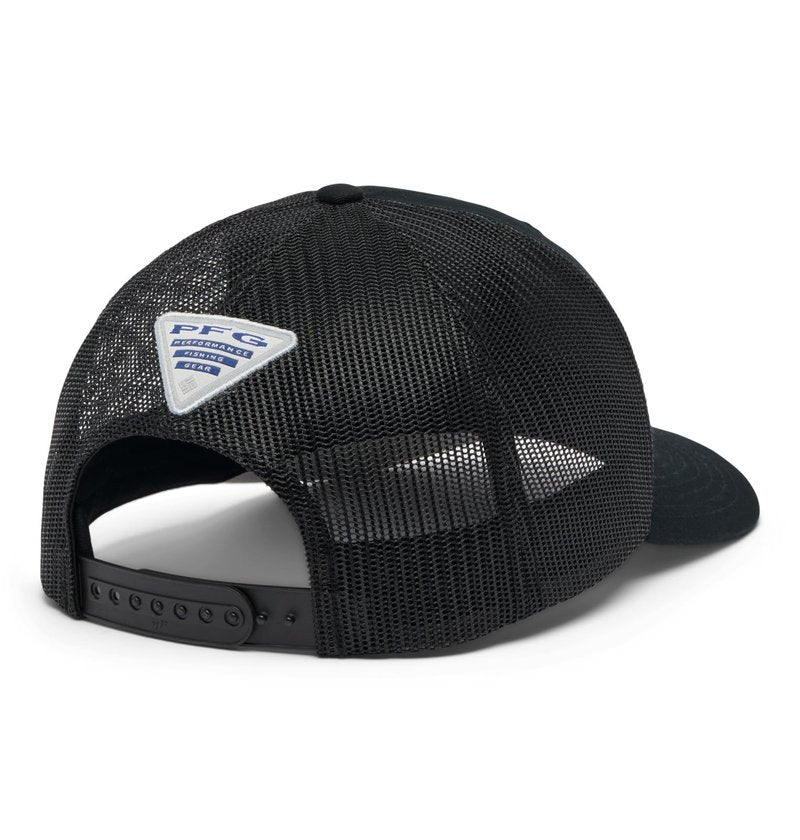 Columbia Unisex Unisex PFG Fish Flag Mesh Snap Back Hat, Black/Black/Cool Grey, One Size