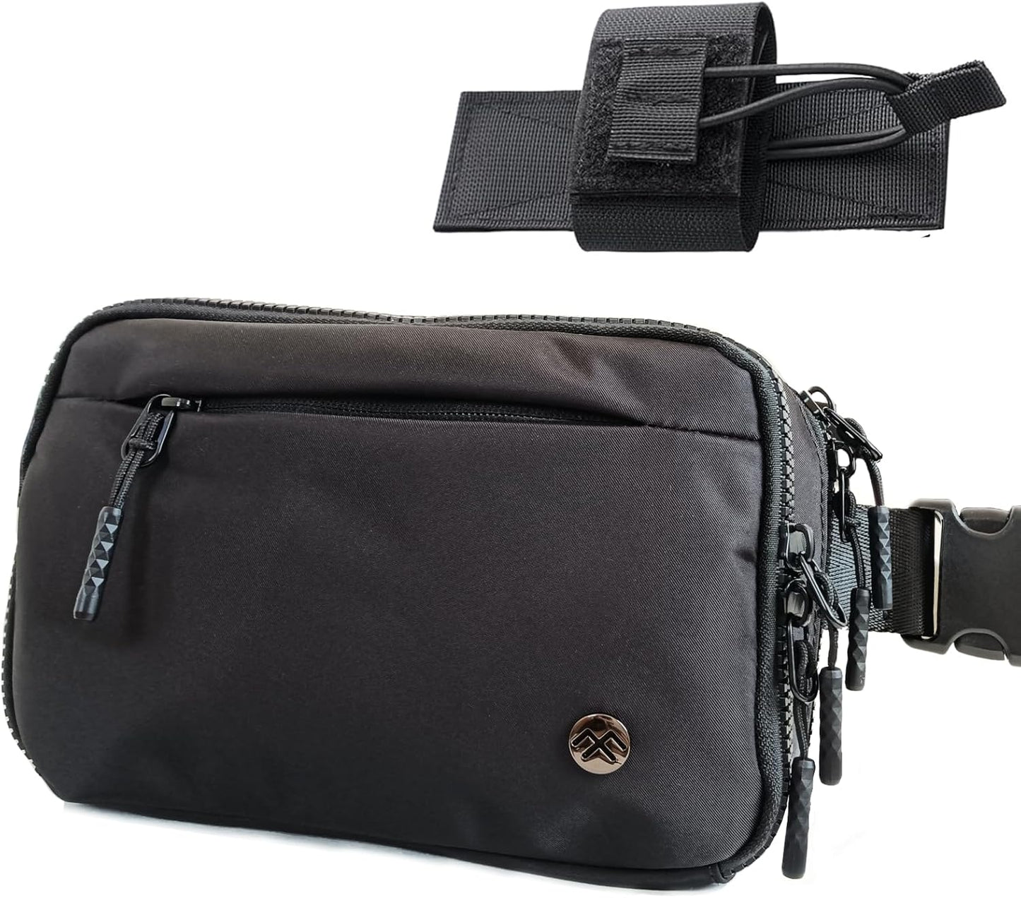 Security Carry Fanny Pack - Tactical Nylon Waist Pack with Two-Way Locking Zipper & 60" Adjustable Strap | Ideal for CCW, EDC, Travel & Outdoor Use
