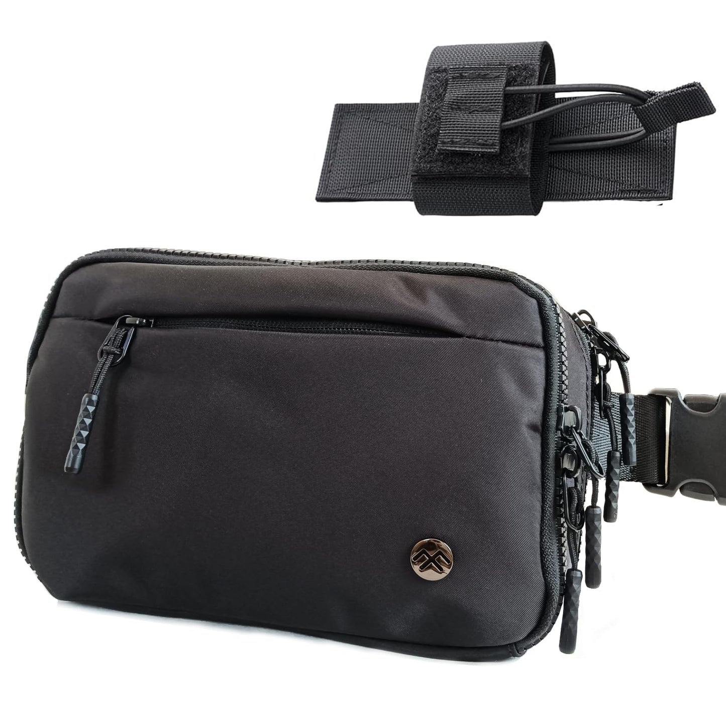 Security Carry Fanny Pack | Two-Way Locking Zipper & 60" Adjustable Strap (Plus Size to 60") | Tactical Nylon Waist Pack | Crossbody Bag for CCW, EDC, Travel, Work & Outdoor