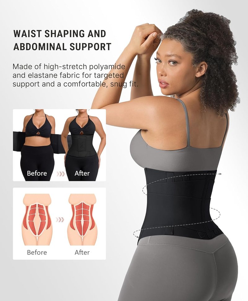 Waist Trainer Belt for Women - Adjustable Corset Tummy Control | Slimming Waist Cincher