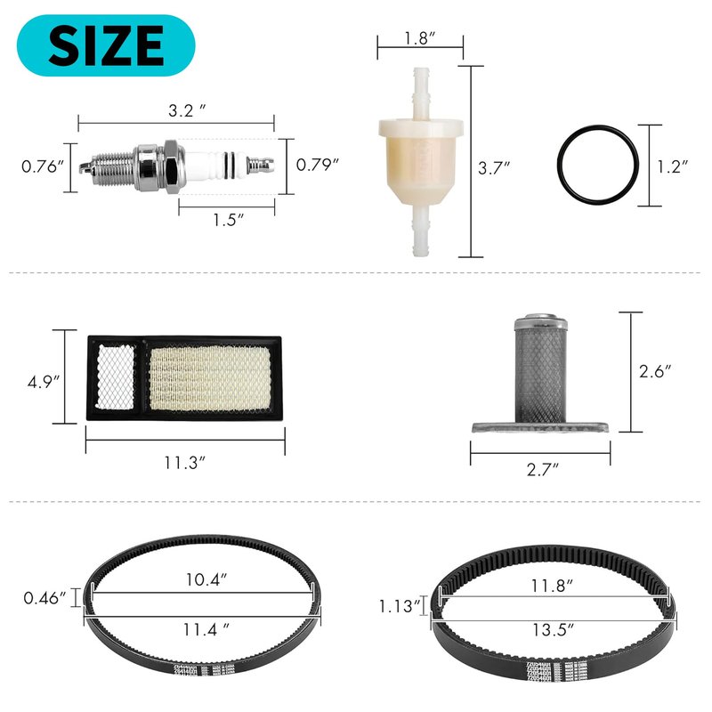 10L0L Golf Cart Tune Up Kit for EZGO TXT Medalist 1994-2005, Includes Drive Belt & Starter Generator Belt, Fits 295/350cc 4 Cycle Robins Engine, Replaces OEM#72024G01 26414G01