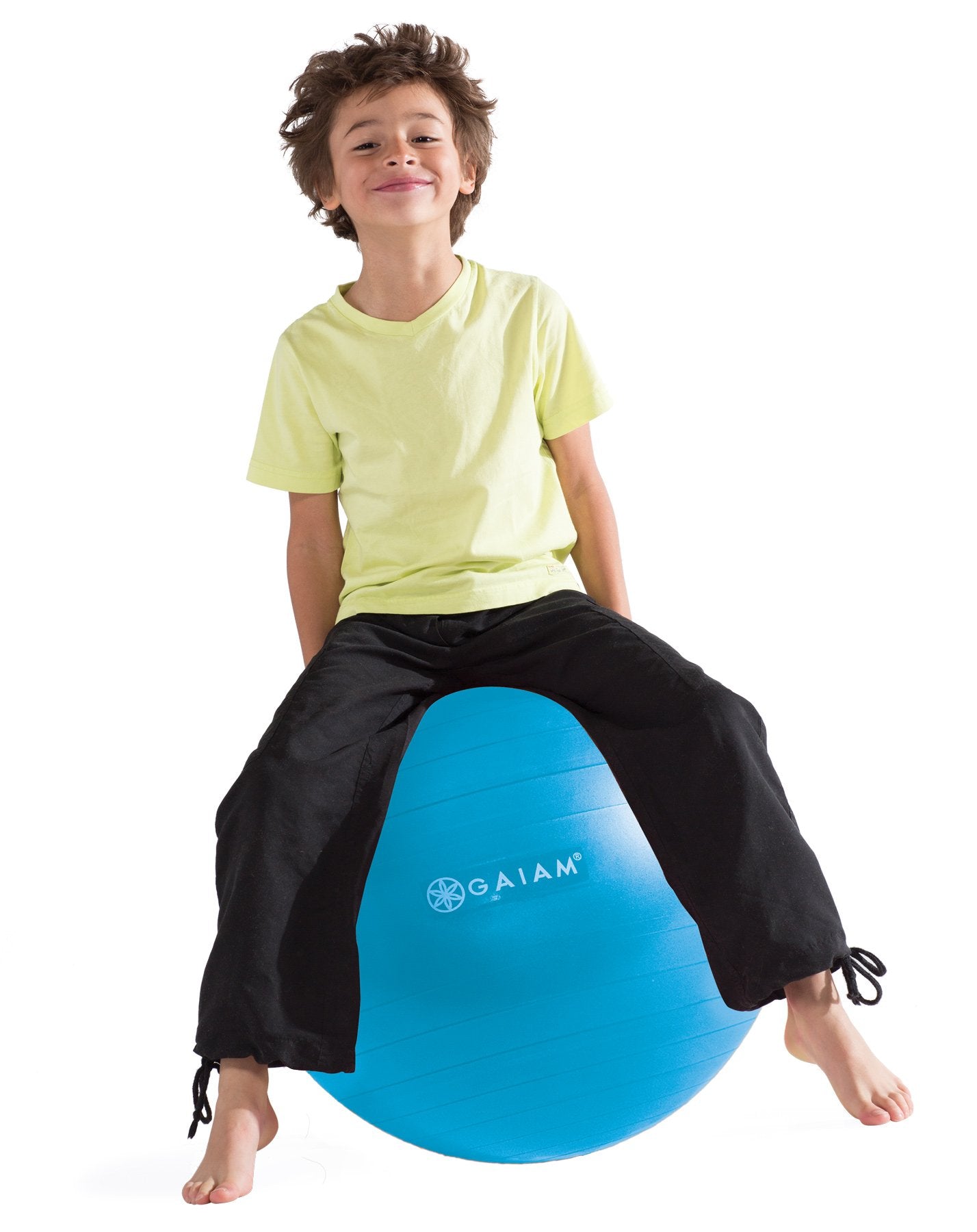 Gaiam Kids Balance Ball - Exercise Stability Yoga Ball, Kids Alternative Flexible Seating for Active Children in Home or Classroom (Satisfaction Guarantee), Blue, 45cm (2.09 Pounds)