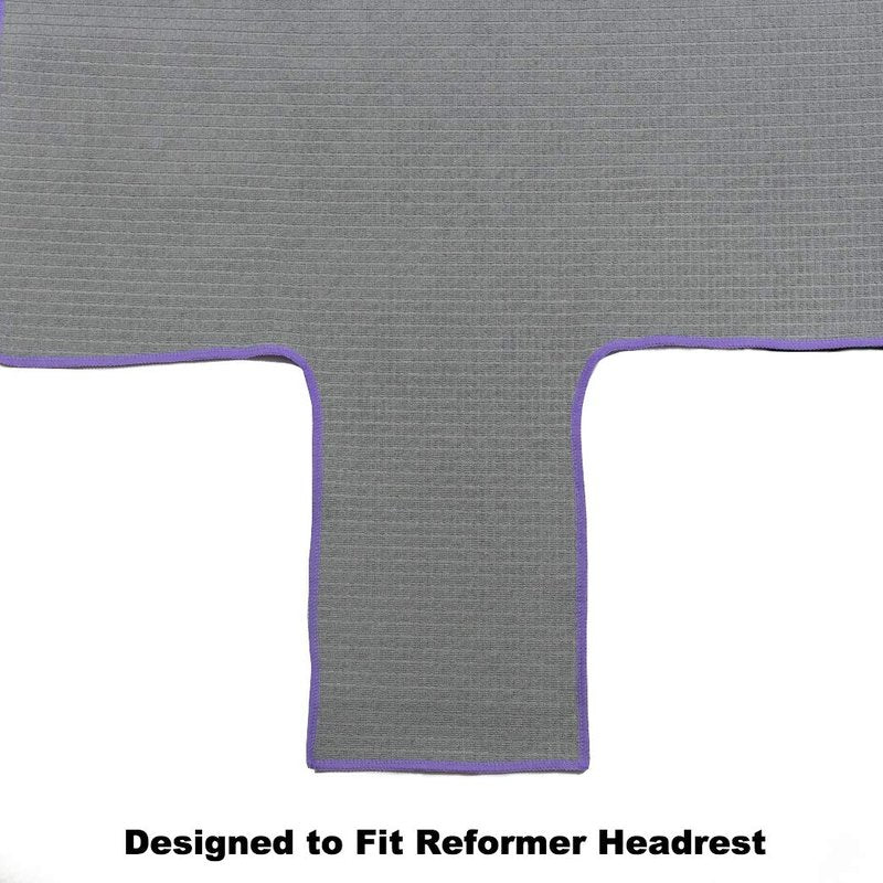 Salt & Honey Non-Slip Pilates Reformer Mat Towel (Gray)