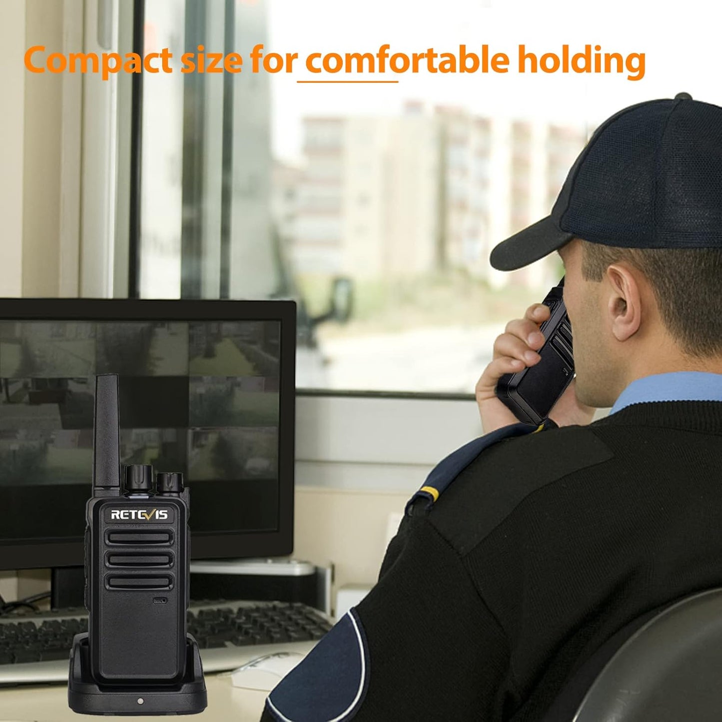 Retevis RT68 Two Way Radios - Heavy Duty Walkie Talkies for Adults | Long Range Rechargeable with USB Charging Base (6 Pack)