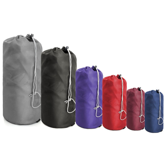 BeeGreen Stuff-Sacks-for-Backpacking 6 Pack with Dust Flap Ditty Bags Bulk for Outdoor Products Camping Gear Travel Drawstring Bags Foldable Lightweight