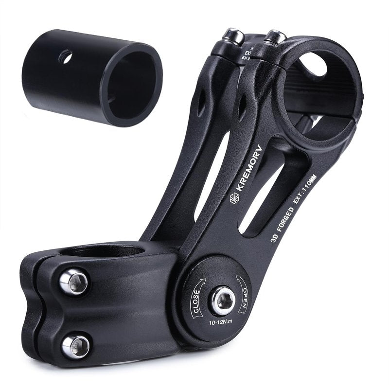 KREMORV Bike Stem Universal 25.4mm and 31.8mm Adjustable Bicycle Stem Riser MTB Stem for Mountain Bike Road Bike BMX Length 110mm 130mm