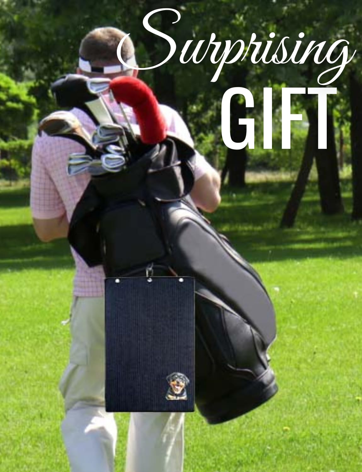 CybGene Rottweiler Gifts Golf Towel, Gifts for Rottweiler Lovers, 15.7“x23.6” Microfiber Golf Towel for Golf Bags for Birthday, Christmas