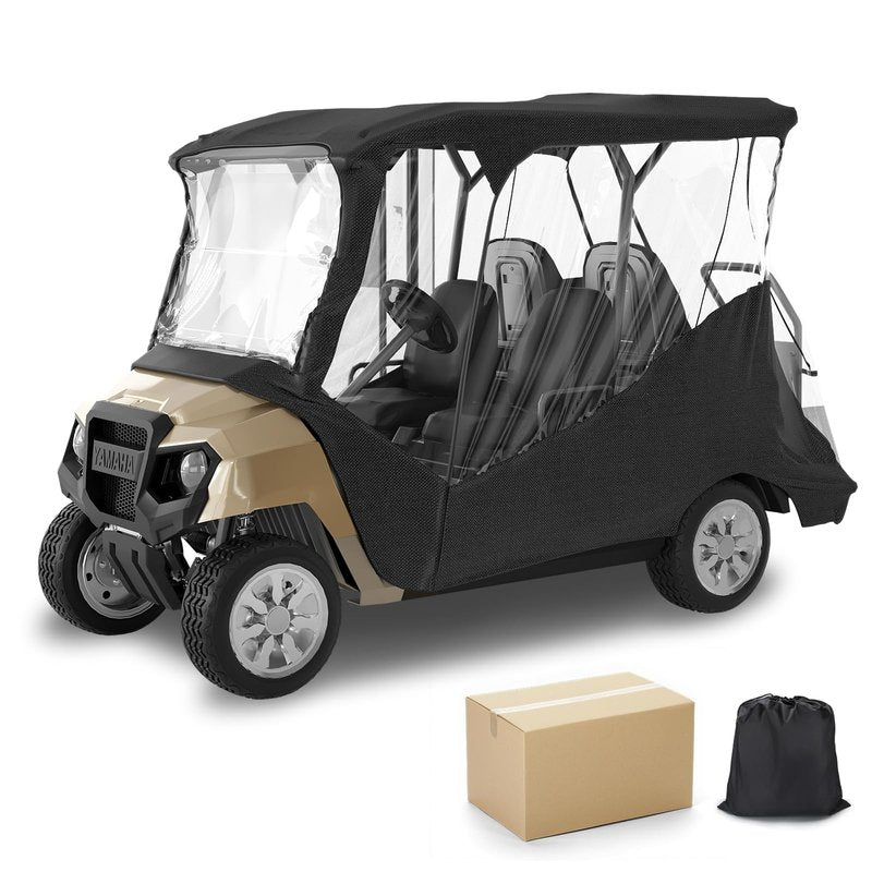 MASHELLY Golf Cart Enclosure for Club Car DS Precedent | 4-Passenger Waterproof Cover with Extended Roof & Roll-Up Windshield
