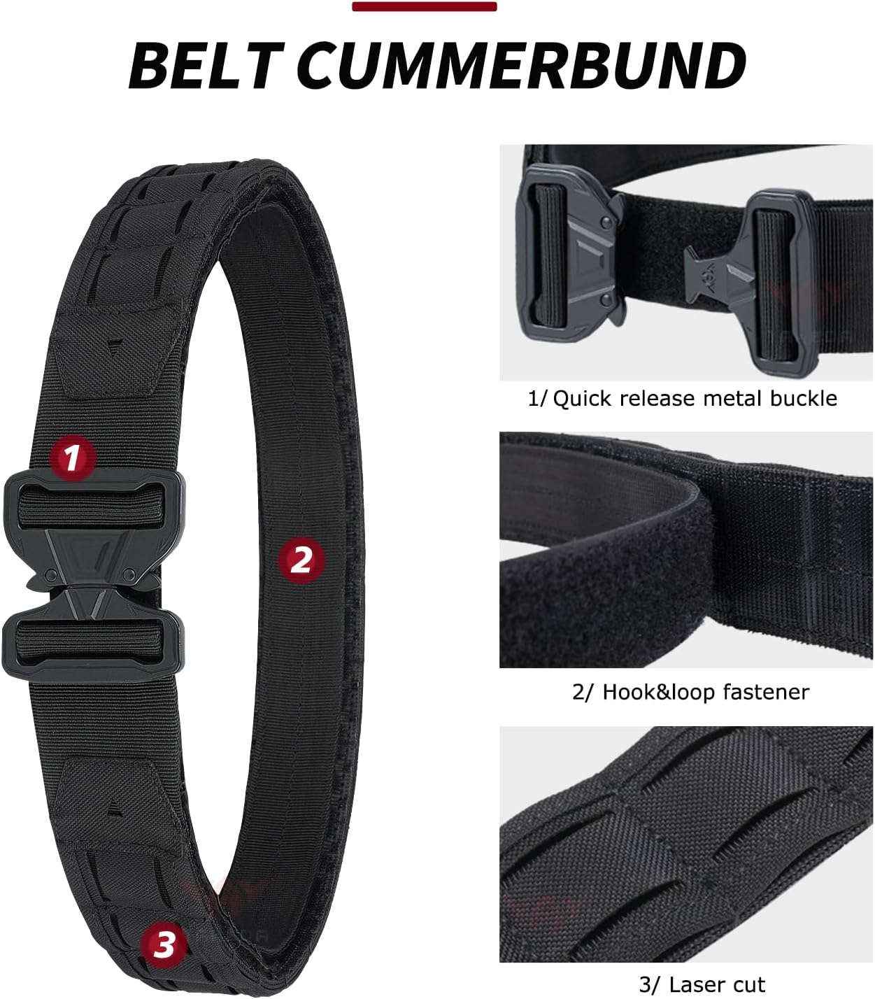 Tactical Battle Belt - Quick-Release Rigger for Men | Durable Anti-Slip Nylon Design