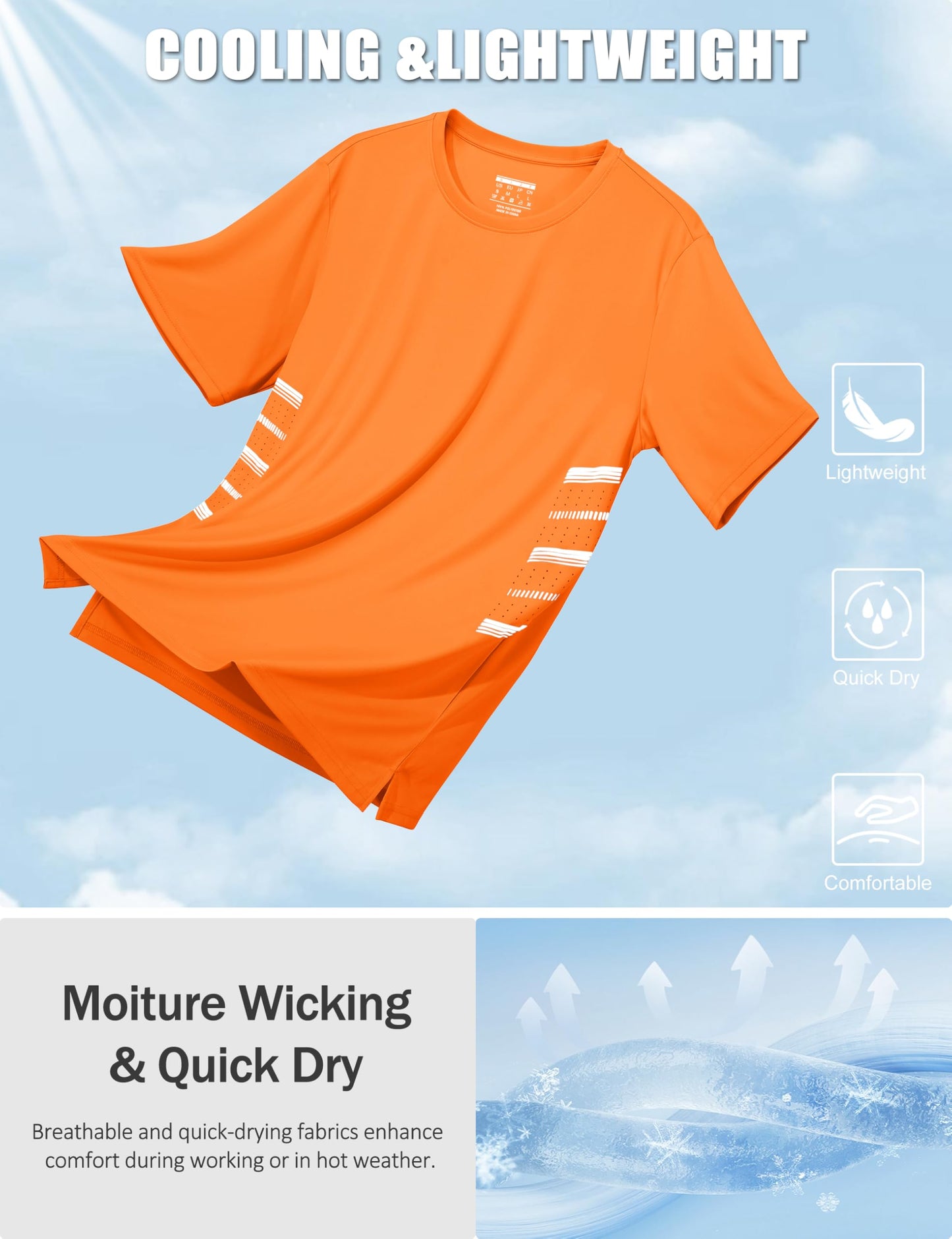 TACVASEN Mens Short Sleeve Rash Guard Dry Fit Running Athletic T-Shirts