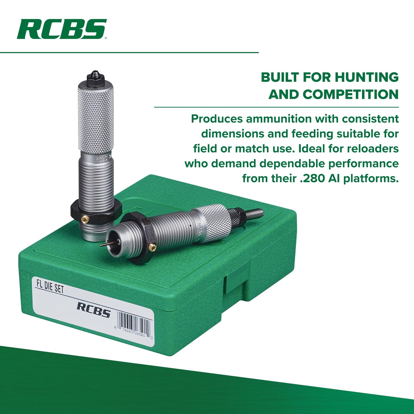 RCBS .280 Ackley Improved F L Die Set