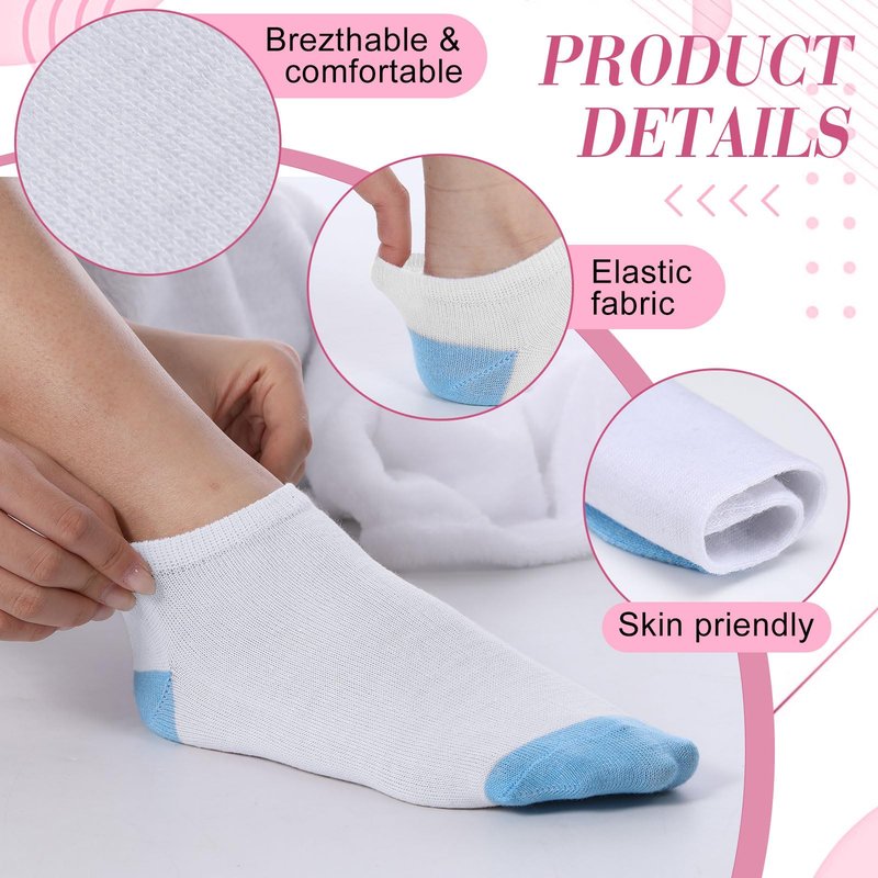 Handepo 100 Pairs Low Cut Ankle Socks for Women, Bulk No Show Breathable Socks for Everyday Casual Wear, Walking, Work(Cute Style)