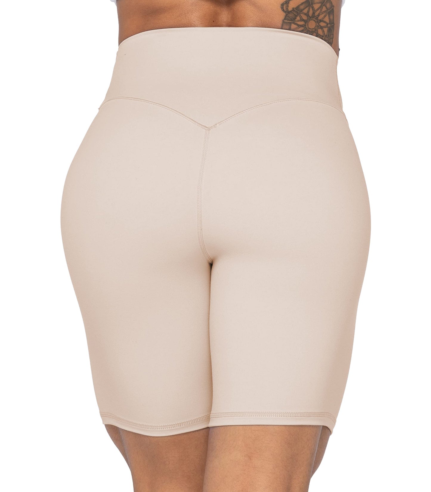 Sunzel Women's No Front Seam High Waisted Biker Shorts for Yoga Workout