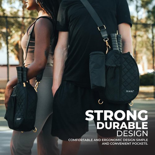 IZARI Pickleball Bags for Women with Fence Hook | Stylish Pickleball Bag for Men, Featuring Easy Access, Ample Storage and Durable Design | Pickleball Bags Unisex