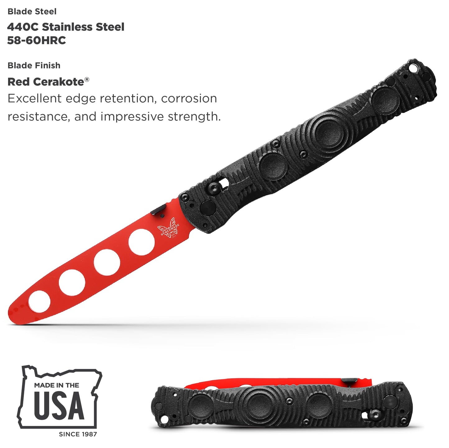 Benchmade SOCP Tactical Folder, Trainer Blade