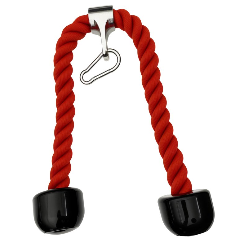 qibylift Tricep Rope Cable Attachments Cable Machine Accessories for Home Gym, 27 Inch Tricep Rope For Pulley System Attachment, LAT Pull Down, Cable Machine Attachments, Weight Fitness (Red)