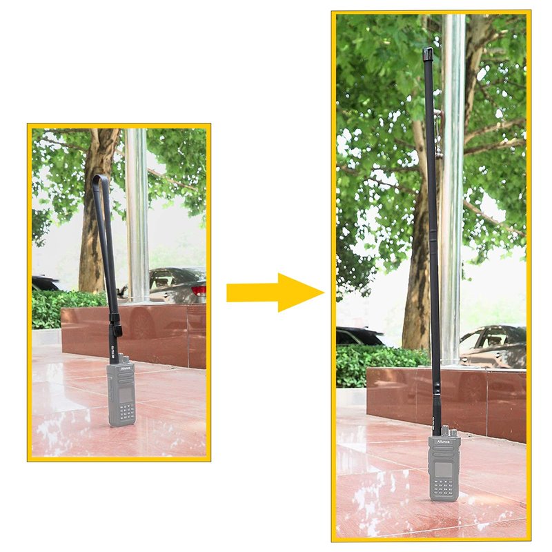 Retevis Ham Radio Antenna, 29-inch VHF/UHF SMA-Female Foldable CS Tactical Antenna, VSWR Less Than 1.5, Compatible with BaofengUV-5R BF-F8HP PRO AR-5RM BF-888S RT29 RT86 C2 RA79(1Pack)