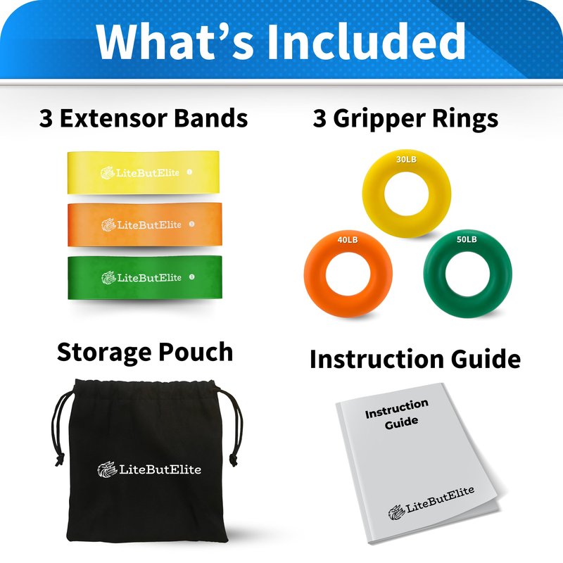 Silicone Ring Grip Strength Trainer Kit - Effective Forearm Strengthener for Hand and Finger Exercise, Ideal Exercisers for Gripper Strength and Flexibility