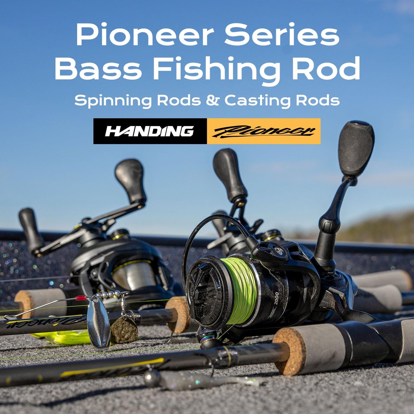 HANDING Pioneer Baitcaster Rod 6' Baitcasting Fishing Rods
