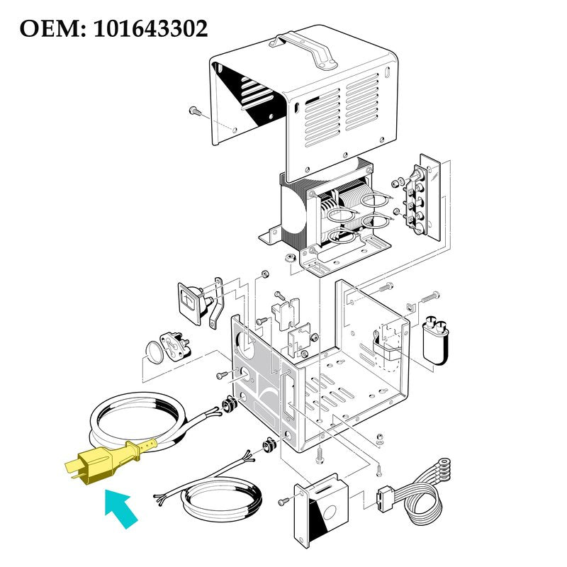 10L0L Crow Foot 2 Prong Charger Plug for EZGO, Yamaha, Club Car 36 Volt Electric Golf Cart