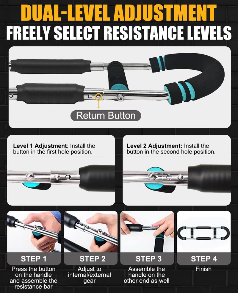 Twister Arm Trainer for Men & Women -【3.0 Upgrade】 40-150lbs Adjustable Chest Workout Equipment，Portable Home Gym Strength Training for Arms, Shoulder & Upper Body Muscle Building