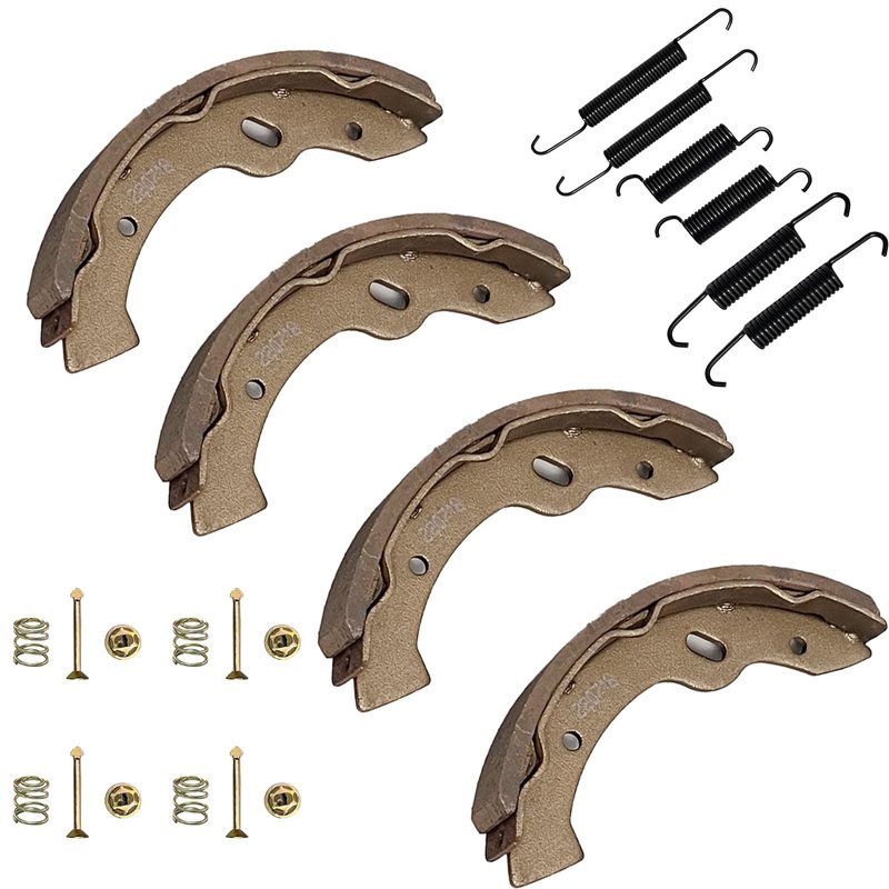 Golf Cart EZGO Brake Shoes Pads & Spring Kit Assembly Fit EZGo Medalist/TXT 1997 Up, Workhorse /ST350 1996 Up, Gas RXV 2008+ and Yamaha 1993-2006 G14 G16 G19-G22 Replaces #27943G01 70794G01 70795G01