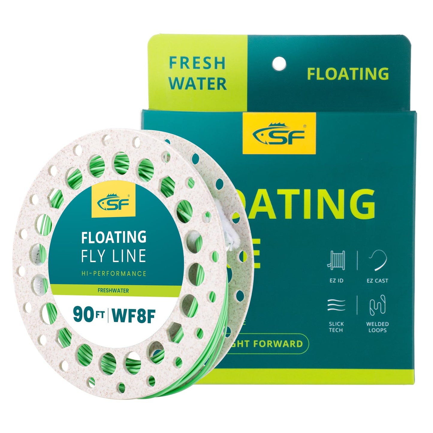 SF Fly Fishing Line with Welded Loop Weight Forward Floating Fly Line WF8F 90FT