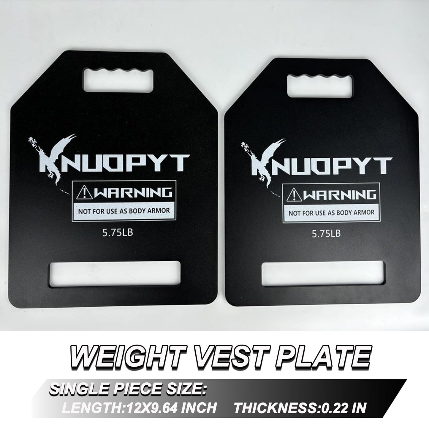 2PCS Weighted Vest Plates,5.75LB Tactical Weights Plate For Vest,Multi Functional Steel Weighted Plates for Heavy Workouts,Fitness,Hiking,Push Ups,Pull-up Exercises and Running（Black）