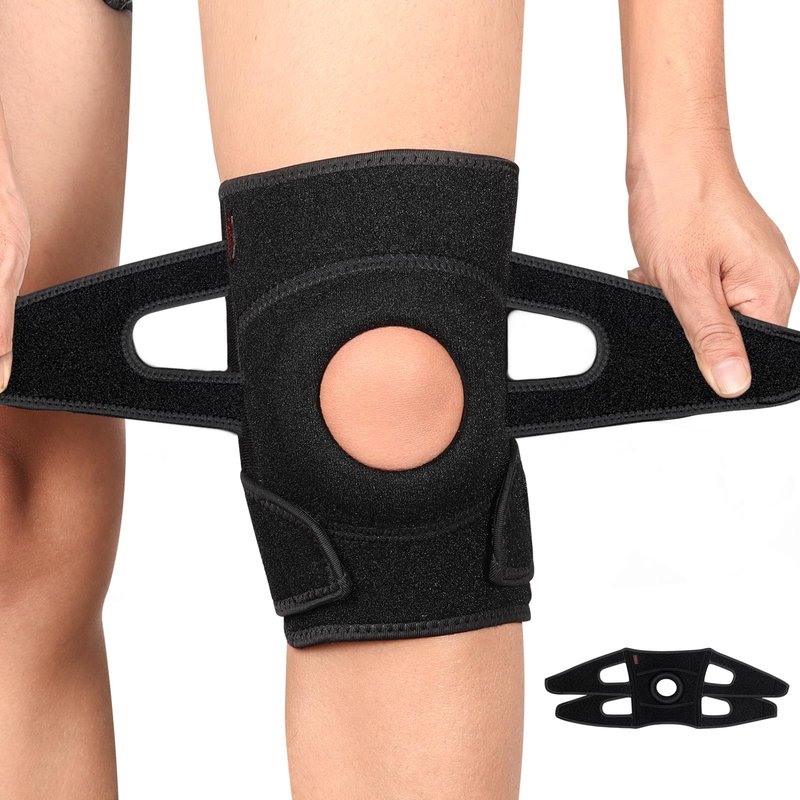 Knee Brace for Women Plus Size - Adjustable Knee Support Brace for Men Women for Meniscus Tear, Dual Side Stabilizers, Patella Gel Pad, Knee Brace for Knee Pain, ACL, MCL, Running, Hiking (Black, XXL)