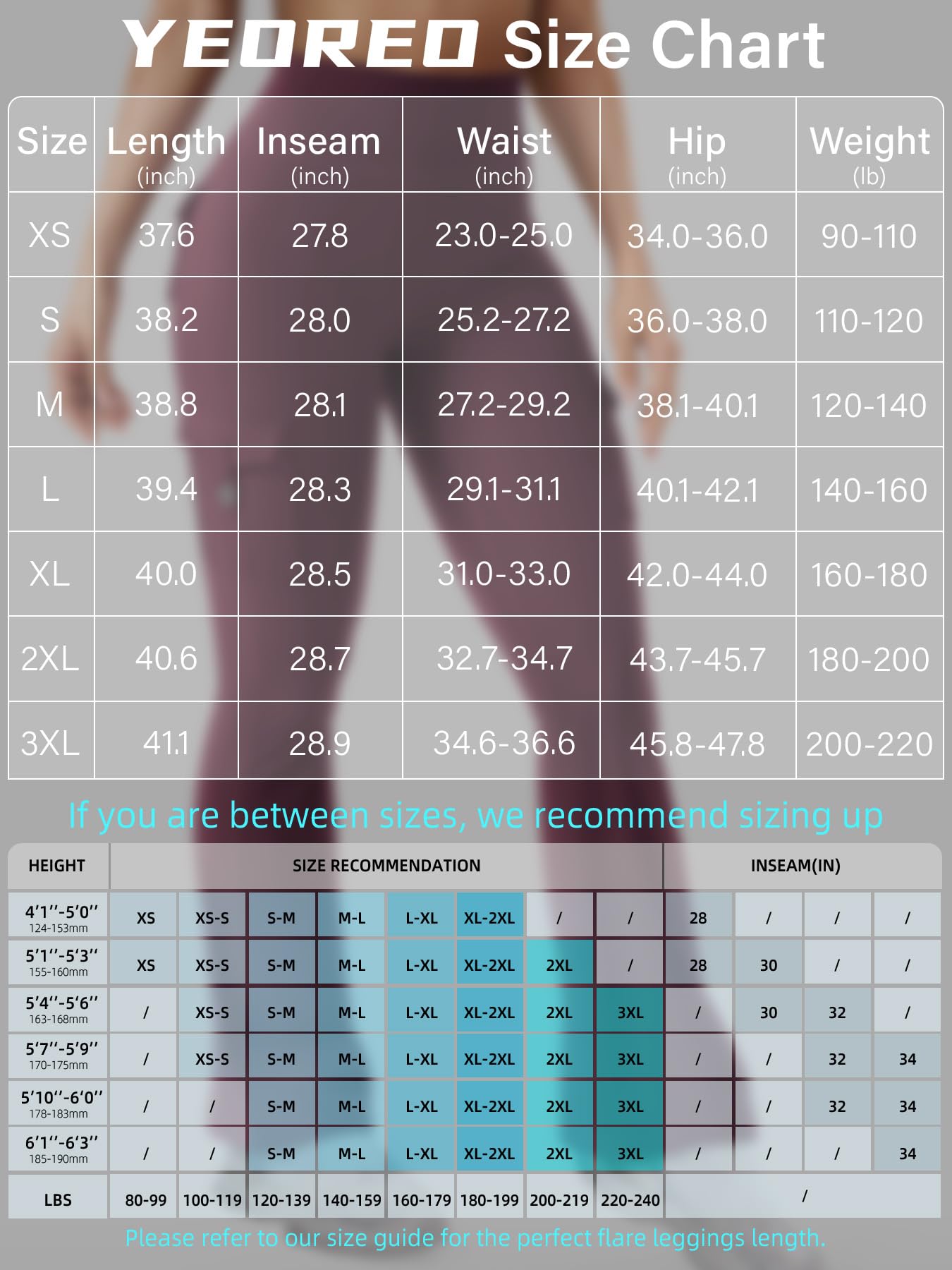 YEOREO CoreFlex Women Workout Flare Leggings with Pockets Scrunch Cargo Gym Yoga Leggings Black Cherry S