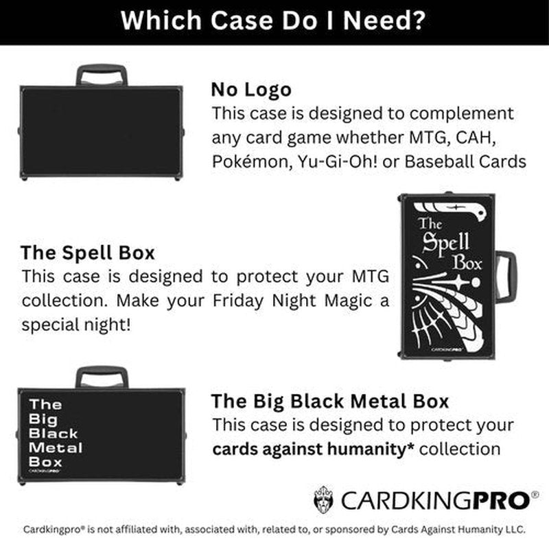The Big Black Metal Box (BBB Edition) | Case Is Compatible with Cards Against Humanity, All Standard Card Games (Game Not Included) | Includes 8 Dividers | Fits up to 2500 Loose Unsleeved Cards, Boks