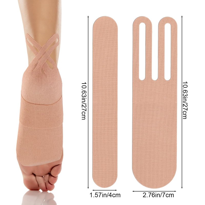 40pcs Kinesiology Feet Tape Set, Breathable Pre-Cut Kinesiology Arch and Sole Tape for Boots Hiking Boots Dress Shoes Providing Long-Lasting Support(Skin Color)