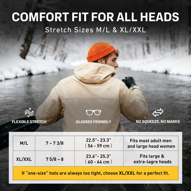 Comhats Short Fisherman Beanie Hats for Men Women – Soft Stretchy Knit Cuffed Beanies, Unisex Small Beanie Trawler Style for Fall Spring Outdoor, Christmas – Burnt Orange M/L