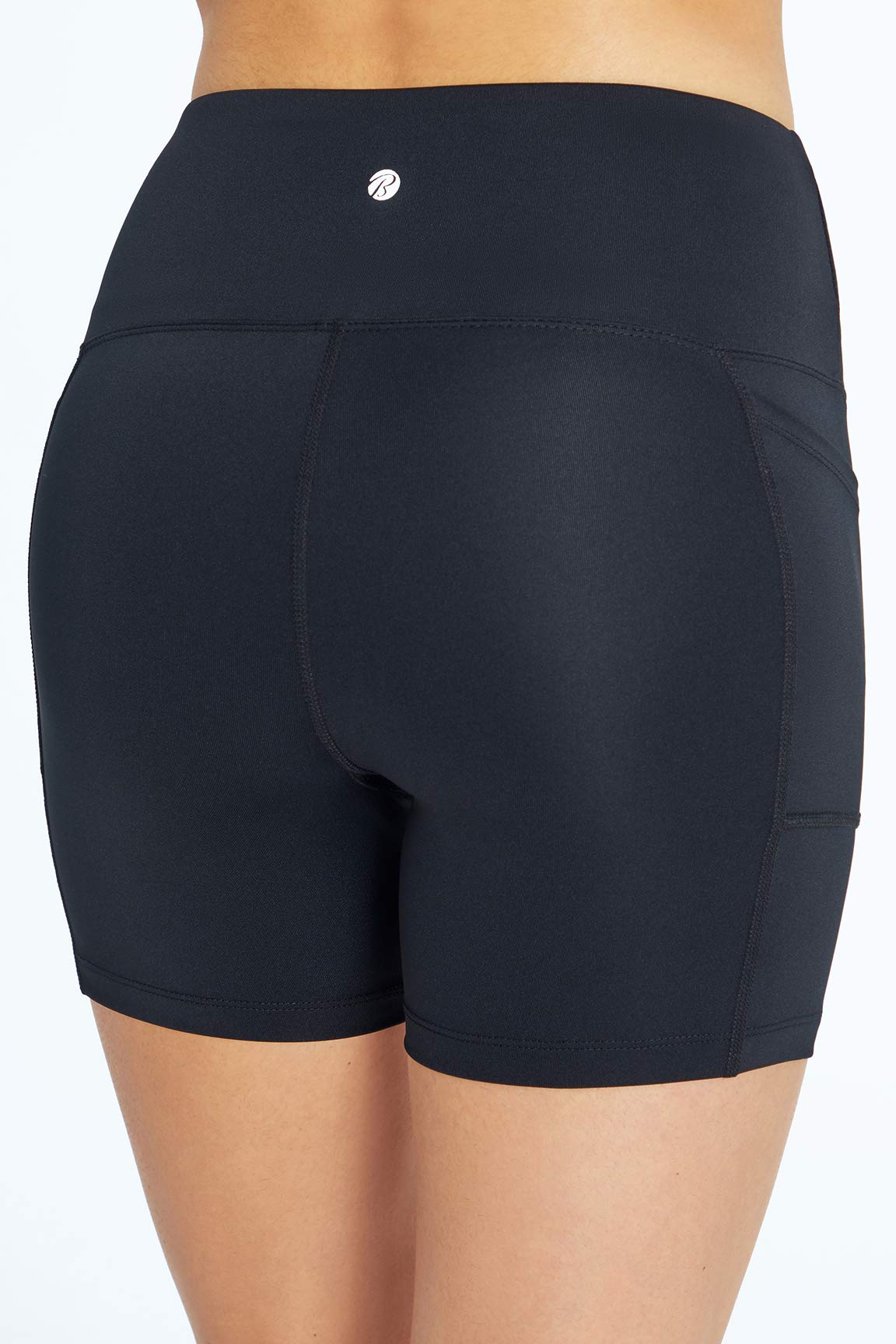 Bally Total Fitness High Rise 5" Pocket Short, Black, Medium