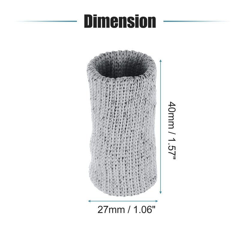VOCOSTE 10 Pcs Breathable Finger Sleeves, Thumb Braces Support Elastic Compression Protectors for Relaxing Pain Arthritis Trigger Finger, Gray