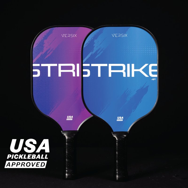 Versix Strike 4F Pickleball Paddle - Lightweight 7.1-7.5 oz, 10mm Polypropylene Core, Glass Fiber Face, 5.1" Handle, Beginner & Intermediate, Blue