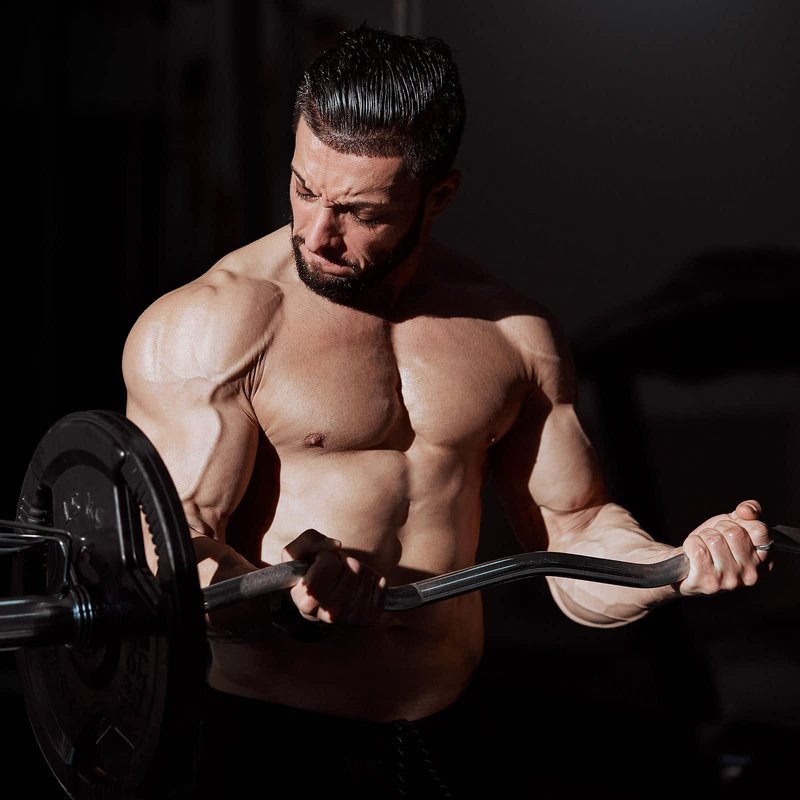 Elevens Olympic Barbell EZ Bar Curl Bar 4ft/5ft/7ft for 2 Inch Weight Plates, Perfect for Home Fitness (300lb/330lb/400lb/700lb/1000lb/1500lb)