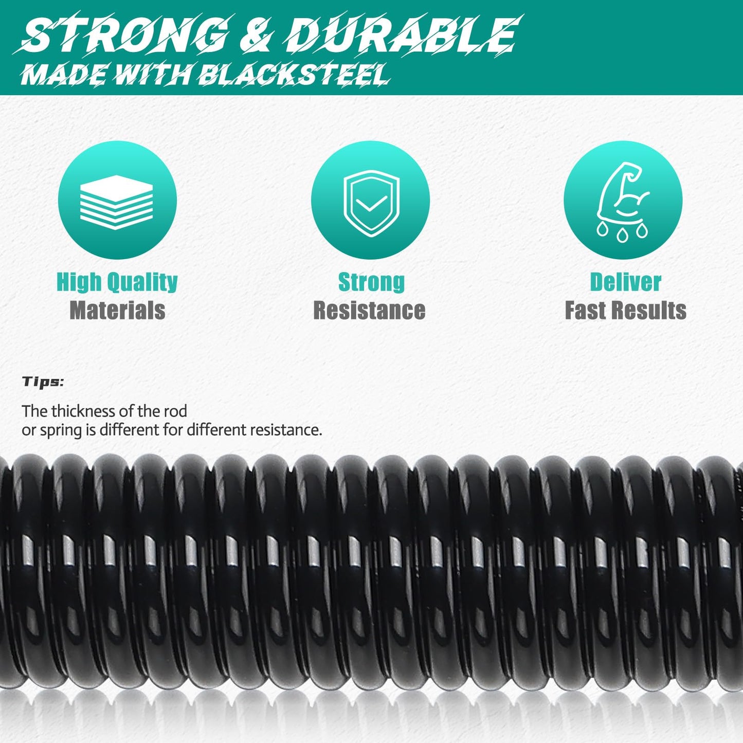 Power Twister Bar (77LB) – Arm & Forearm Workout Equipment for Men & Women, Heavy Duty Spring Steel Wrist & Chest Strengthener with Non-Slip Handles, Home Gym Fitness Tool