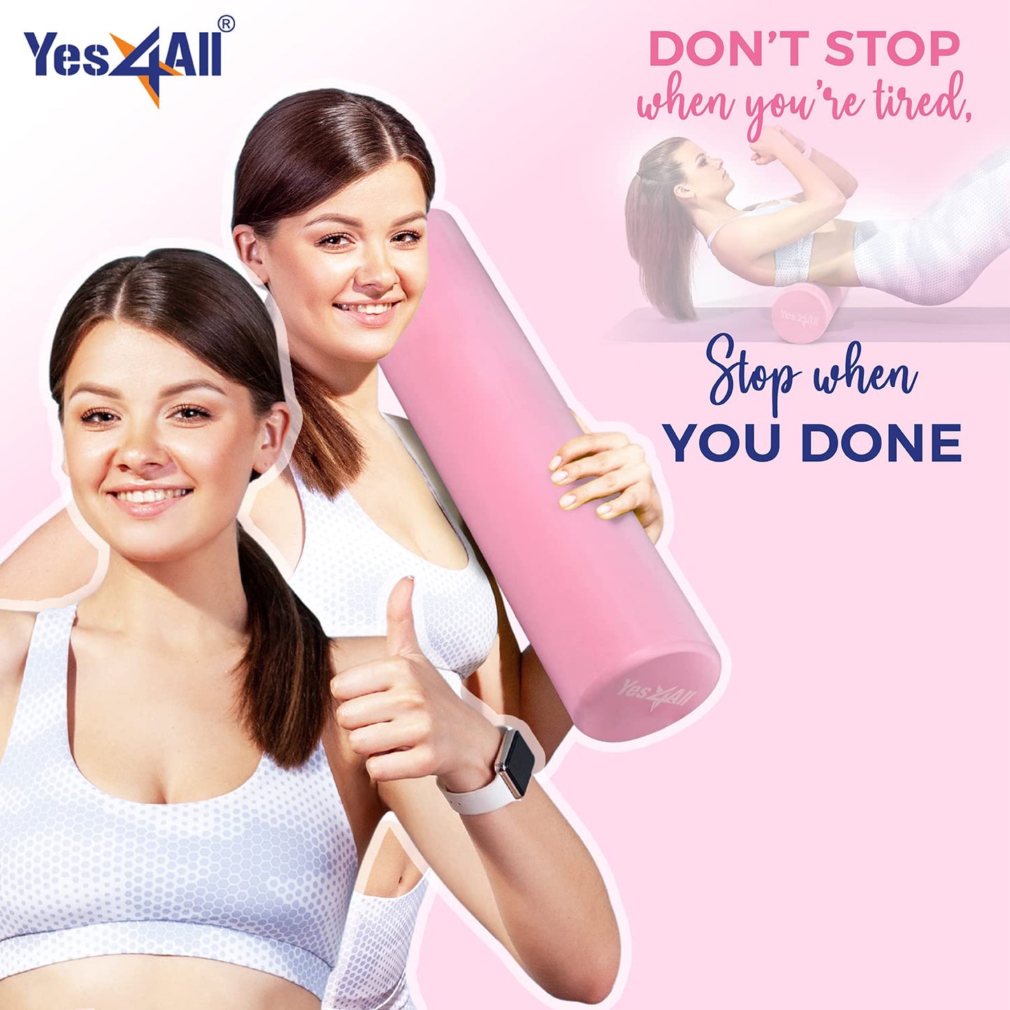 Yes4All Roller EVA - Pink - 12inch