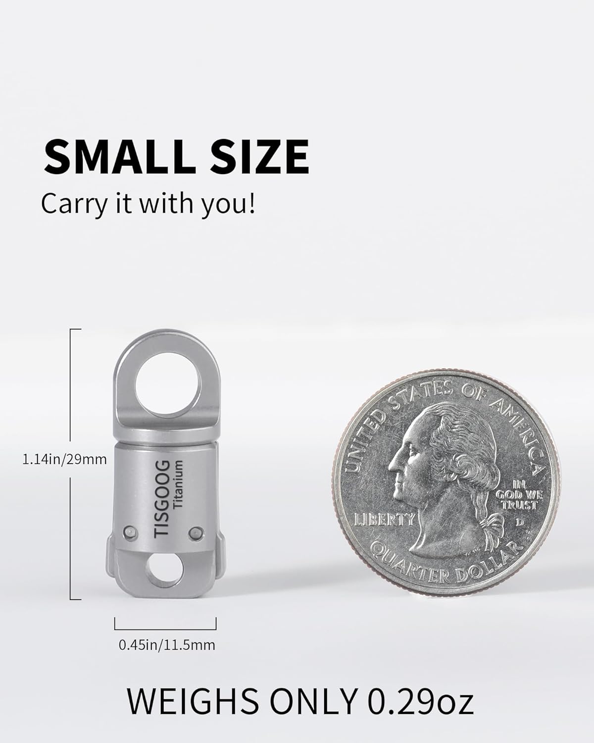 Titanium Quick Release Keychain - Detachable Magnetic Holder | 360° Rotatable, 88LB Capacity