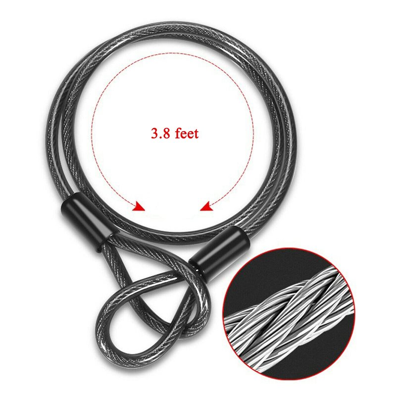 Bike U Lock with Cable Heavy Duty Bike Lock Bicycle U Lock, 14mm Shackle and 3.77ft Length Cable with Mounting Bracket for Bike Motorcycle and More