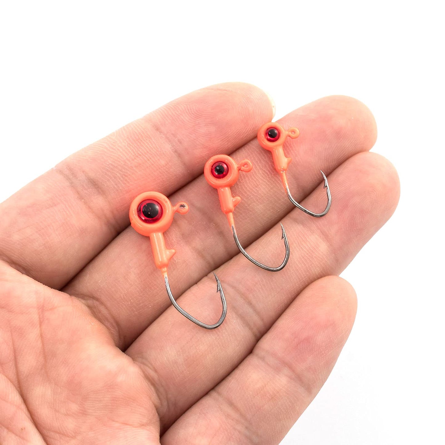 Dr.Fish 10 Pack Crappie Jig Freshwater Fishing Jig Head Crappie Fishing Bass Trout Panfish Bluegill Hook Lure Sickle Hook 1/16oz White