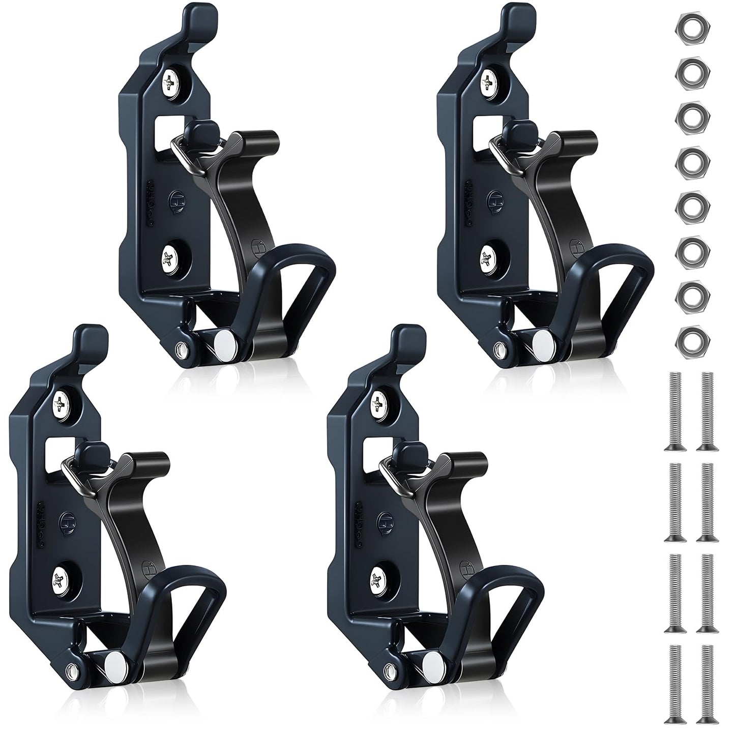 4 Pcs Shovel Holder for Truck, Metal Shovel Mounts for Roof Rack, Quick Release Axe Holder Mount Kit for Boats, Military Equipment, Axe, Wall Mounting Brackets