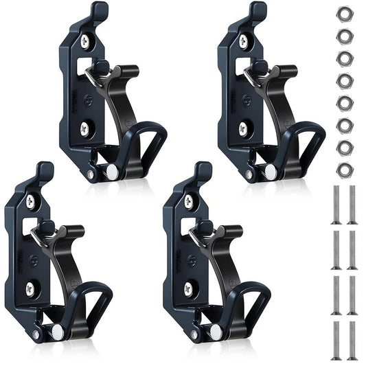 4 Pcs Shovel Holder for Truck, Metal Shovel Mounts for Roof Rack, Quick Release Axe Holder Mount Kit for Boats, Military Equipment, Axe, Wall Mounting Brackets