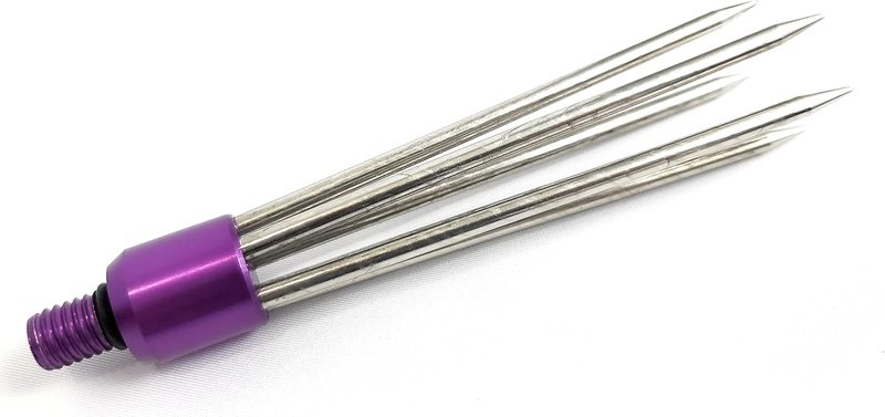 5 Point Non-Barbed 8mm Thread Spear Tip for Lionfish | 36” Pole Spear Accessory